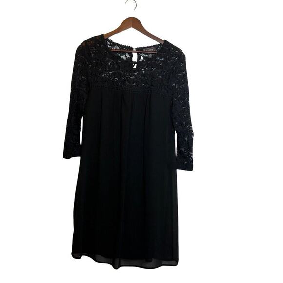 Luxology Women's Black Lace Dress Shirt Size 6 - Picture 3 of 6